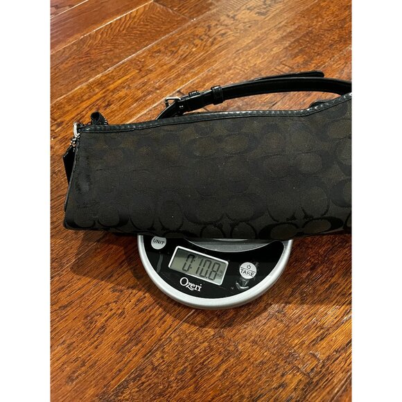 Coach Signature Crossbody Shoulder Bag Dark Brown/Black - Picture 6 of 13